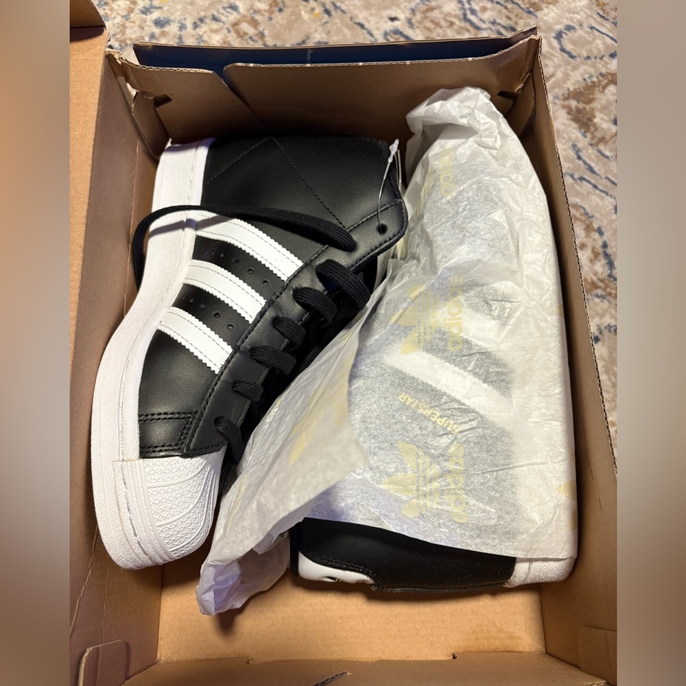 Adidas Superstar Concealed Wedge High Top Sneakers 6.5 New in box